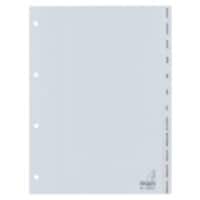 Intercalaires G412J polypropylène A4 12 intercalaires Gris