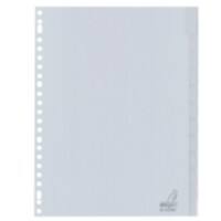 Intercalaires numériques KANGARO G412FM polypropylène A4 12 intercalaires Gris