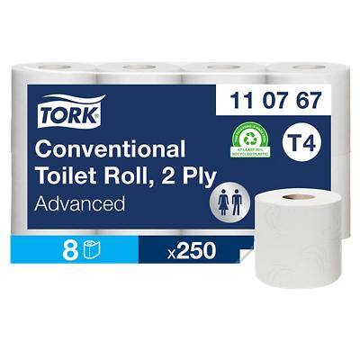 Papier toilette Tork T4 Advanced 2 épaisseurs 110767 8 Rouleaux de 250 Feuilles