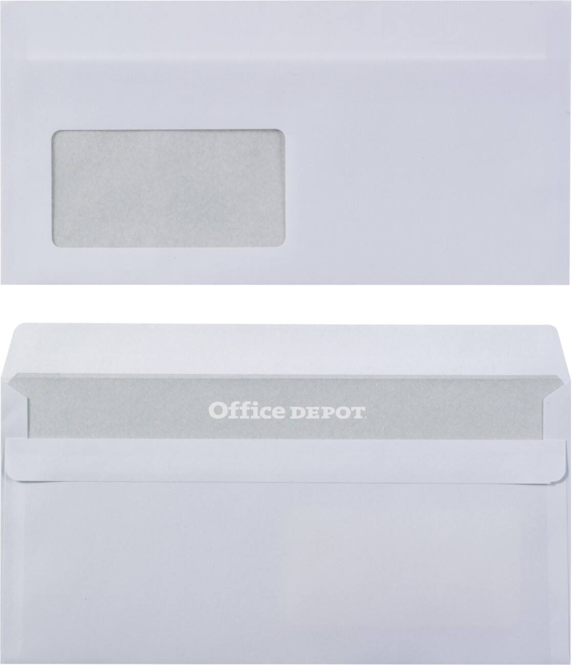 Enveloppes blanches Office Depot DL 80 g/m² Blanc Avec Fenêtre Autocollante 100 Unités