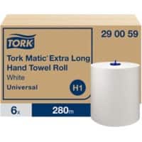 Essuie-mains Tork Matic Universal H1 Sans pliage Blanc 1 épaisseur 280 m 290059 6 Rouleaux de 280 m