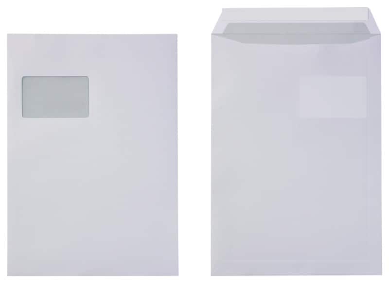 Enveloppes Viking C4 Bande adhésive Blanc 229 (L) x 324 (H) mm Avec Fenêtre 120 g/m²  250 Unités 