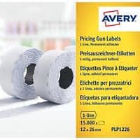 Rouleaux d'étiquettes AVERY Zweckform PLP1226 1,2 x 2,6 cm Blanc 10 Paquets de 1500 Étiquettes