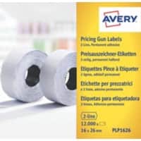 Étiquettes multifonctions AVERY Zweckform PLP1626 2,6 x 1,6 cm Blanc 10 Paquets de 1200 Étiquettes