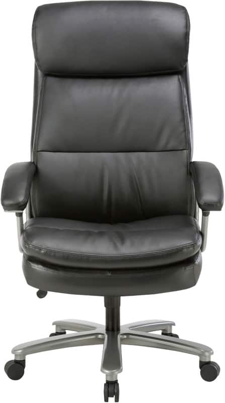 Fauteuil de direction Zeus Viking Realspace Mécanisme d’inclinaison Cuir reconstitué Accoudoirs fixes Siège réglable en hauteur Noir 150 kg