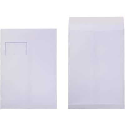 Pochettes à soufflet Viking C4 Bande adhésive Blanc 229 (l) x 324 (H) mm Avec Fenêtre 130 g/m² 100 Unités