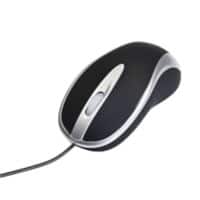 Souris ergonomique filaire Ativa AT-2134 Capteur optique Ambidextre Câble 1,8 m USB-A Noir, argenté
