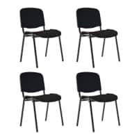 Chaise de conférence Nowy Styl ISO Plus Empilables Tissu Noir 4 Unités