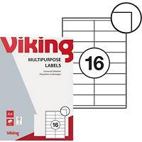 Étiquettes multifonction Viking 2195374 Adhésif Blanc 105 x 35 mm 100 feuilles de 16 étiquettes