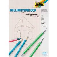 Papier millimétré Folia A3 Blanc 80 g/m² 25 Feuilles