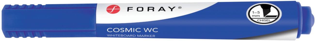 Marqueur pour tableau blanc Foray Cosmic WC Large Pointe Biseautée Bleu
