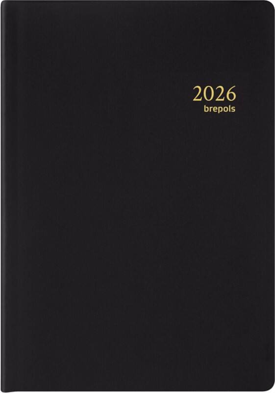Agenda de poche Brepols Armada Seta 2026 1 Semaine sur 2 pages Allemand, Anglais, Français, Néerlandais Noir 0,931,2120,99,6,0