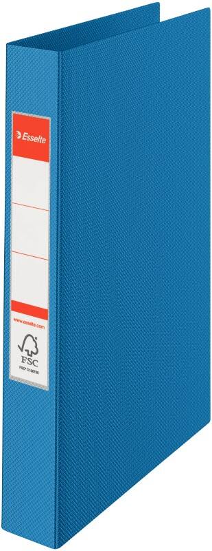 Classeur à anneaux Esselte 25 mm Carte, PP (Polypropylène) A4 23 Anneaux Bleu