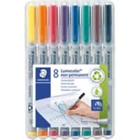Marqueur OHP non-permanent STAEDTLER Lumocolor Extra Fin Pointe Ronde Assortiment 8 Unités