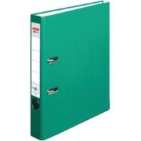 Classeur à levier herlitz MaX.file Nature plus A4 55 mm Vert 2 anneaux Carton, Papier kraft Relief