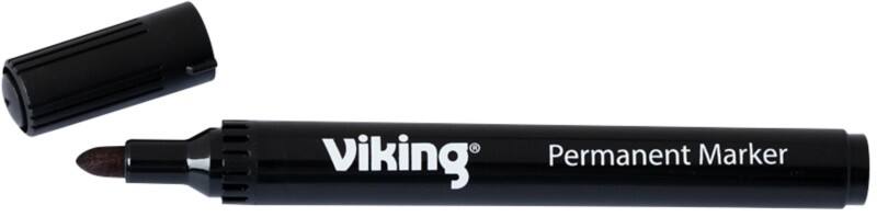 Marqueur permanent Viking PBM1,5 Moyen Ogive - Noir Résistant à l'eau