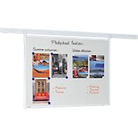 Tableau blanc avec système sur rail Legamaster Legaline Émail Magnétique 150 x 100 cm