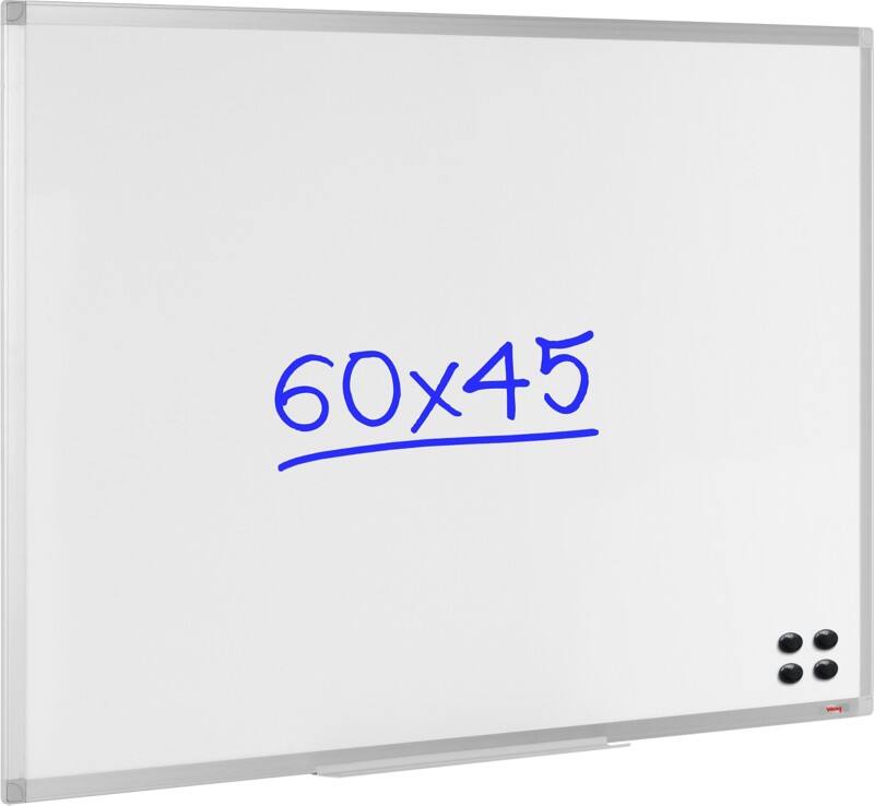 Tableau blanc Viking Montage mural Magnétique Émail Simple face 60 (L) x 45 (H) cm