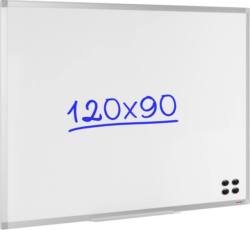 Tableau blanc Viking Montage mural Magnétique Émail Simple face 120 (L) x 90 (H) cm