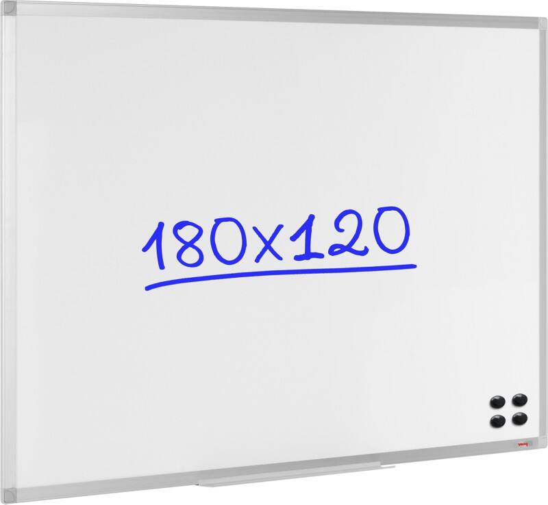 Tableau blanc Viking Montage mural Magnétique Émail Simple face 180 (L) x 120 (H) cm