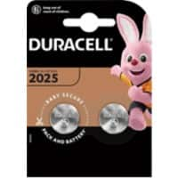 Piles bouton Duracell DL2025 CR2025 3V Lithium 2 Unités