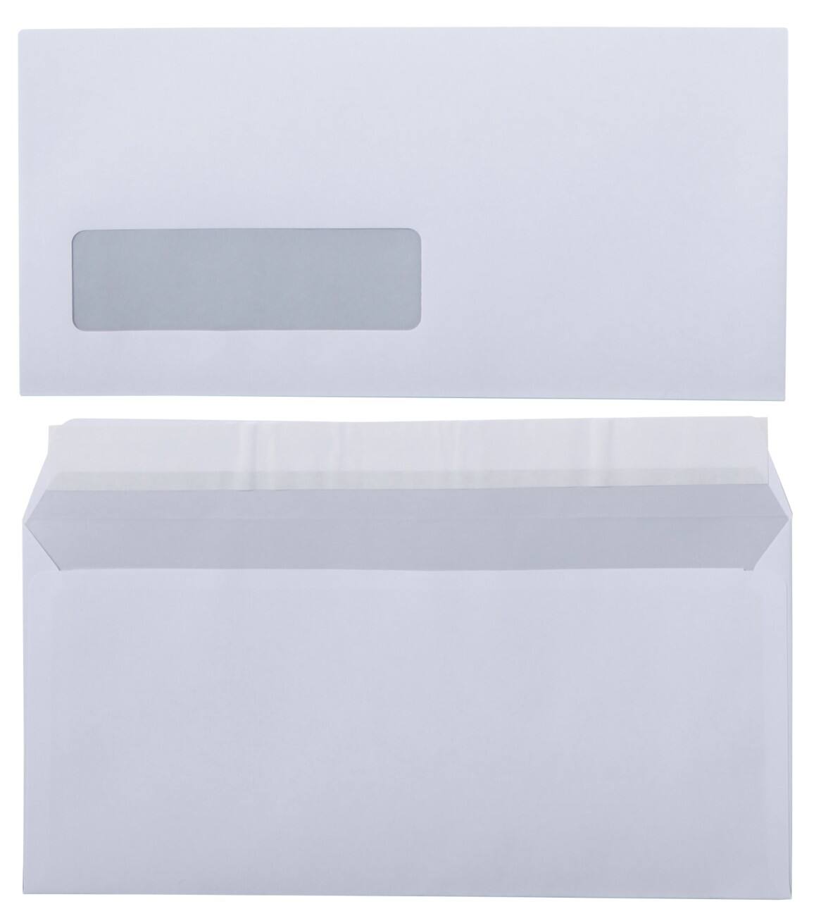 Enveloppes Office Depot DL 80 g/m² Blanc Avec Fenêtre en bas à gauche Bande adhésive 500 Unités