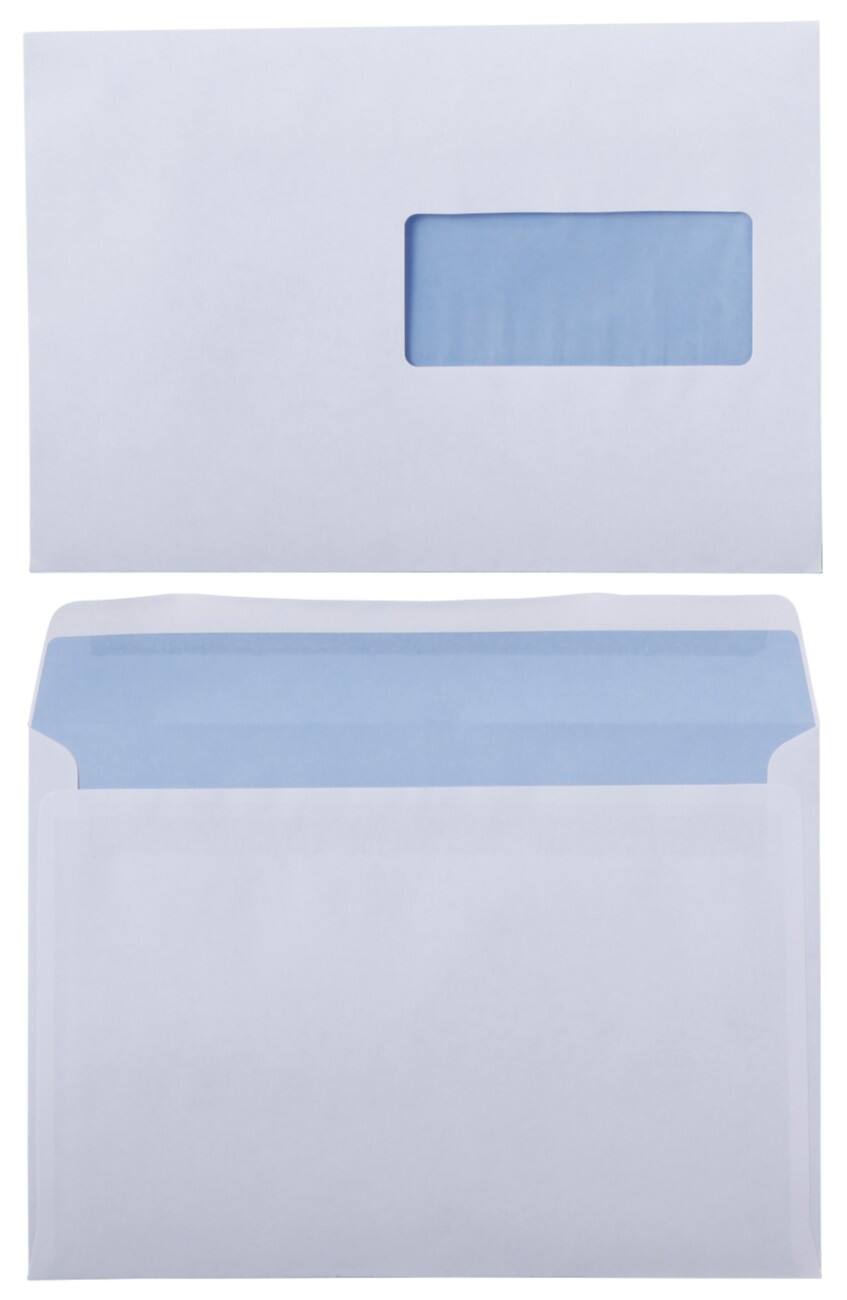 Enveloppes Office Depot C5 80 g/m² Blanc Avec Fenêtre Autocollante 500 Unités