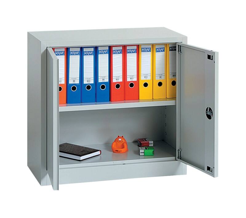 Armoire à portes battantes Realspace Acier 1 Étagère Verrouillable 920 x 420 x 700 mm Gris