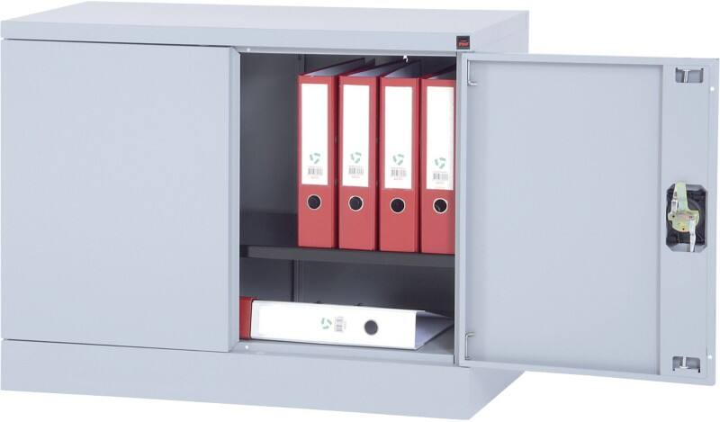 Armoire à portes battantes Realspace Acier 1 Étagère Verrouillable 920 x 420 x 700 mm Argenté