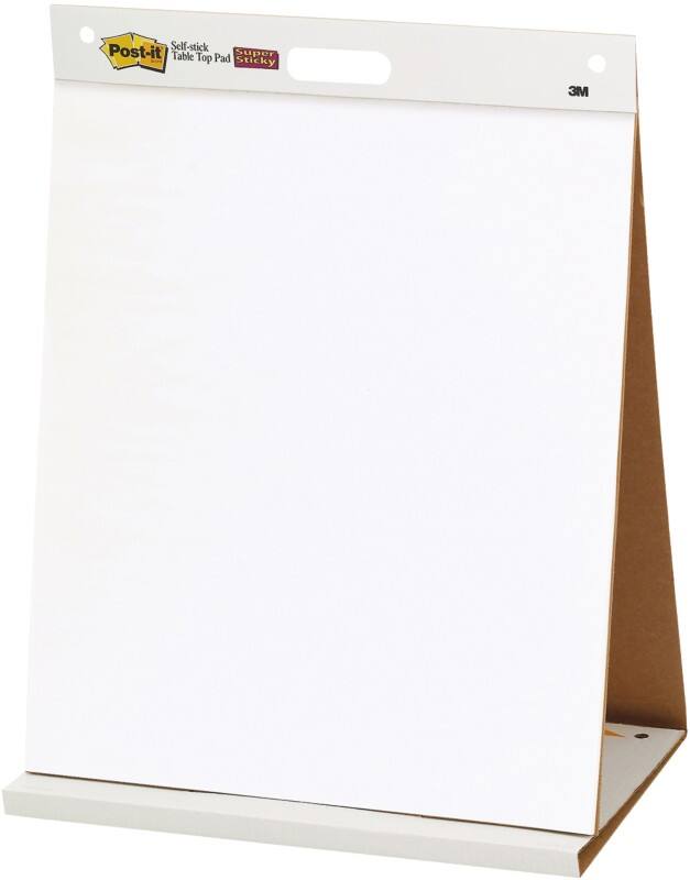 Bloc pour chevalet de conférence Post-it Super Sticky Page blanche Sans perforation 50,8 x 58,4 cm Blanc 20 Feuilles