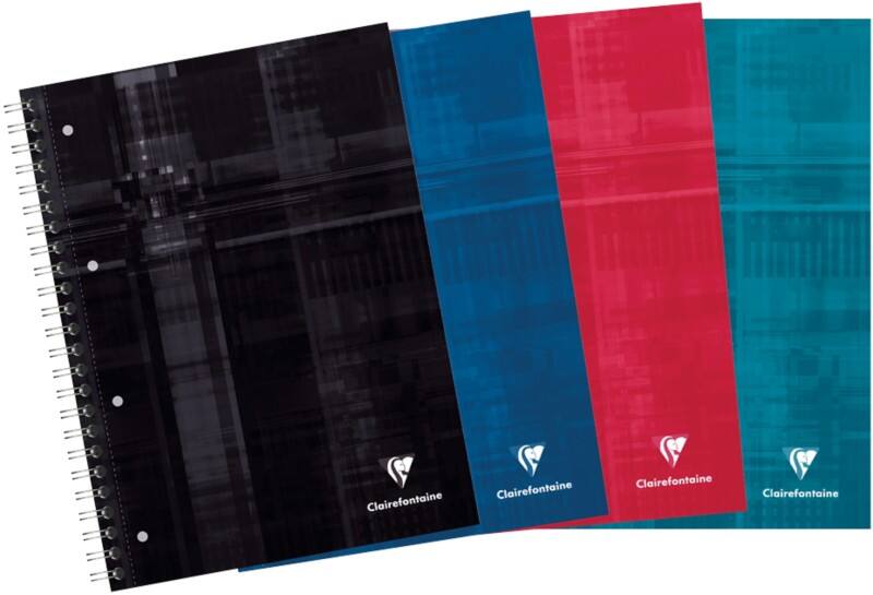 Cahier à spirales Clairefontaine A4+ Quadrillé Reliure en spirale Carton laminé Assortiment 240 Pages