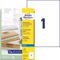 Étiquettes universelles AVERY Zweckform J8567-25 Transparent 210 x 297 mm 25 Feuilles de 1 Étiquettes