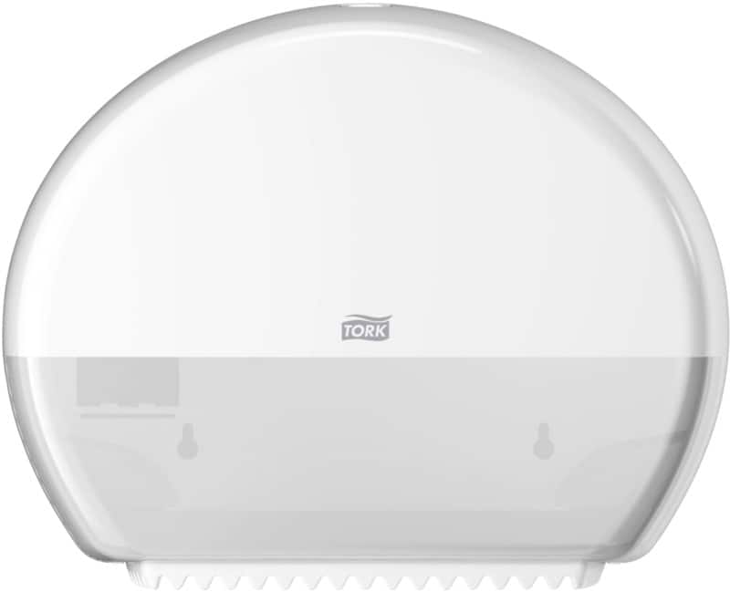 Distributeur de Papier toilette rouleau Tork Mini Jumbo blanc T2 fermé gamme Élévation 555500