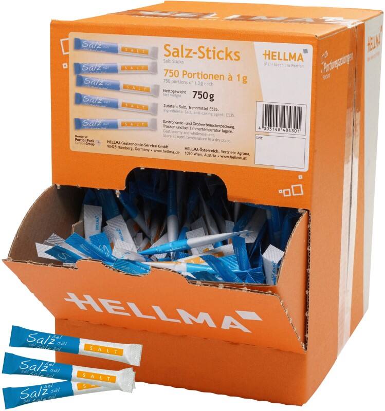 Sachet de sel Hellma 750 Unités de 1 g