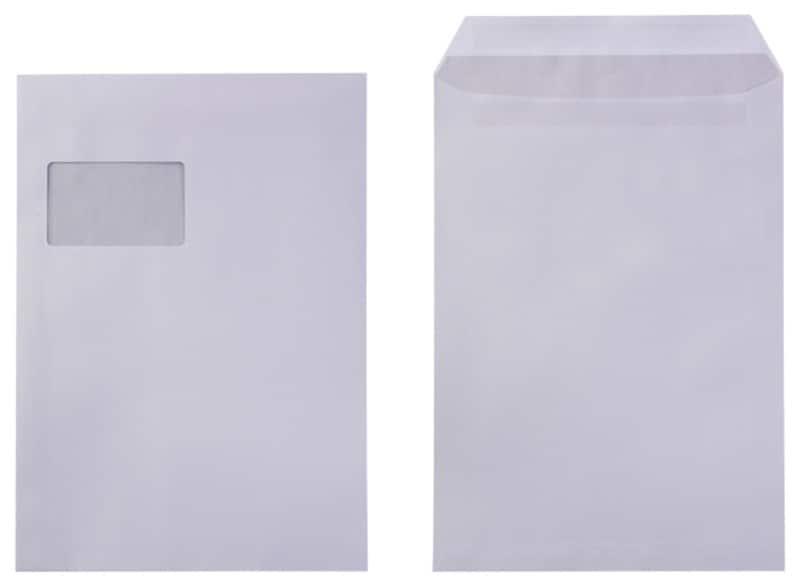 Enveloppes Viking C4 100 g/m² Autocollante Blanc Avec fenêtre 229 (l) x 324 (h) mm 250 Unités