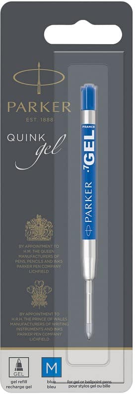 Recharge pour stylo bille Parker Quink Bleu