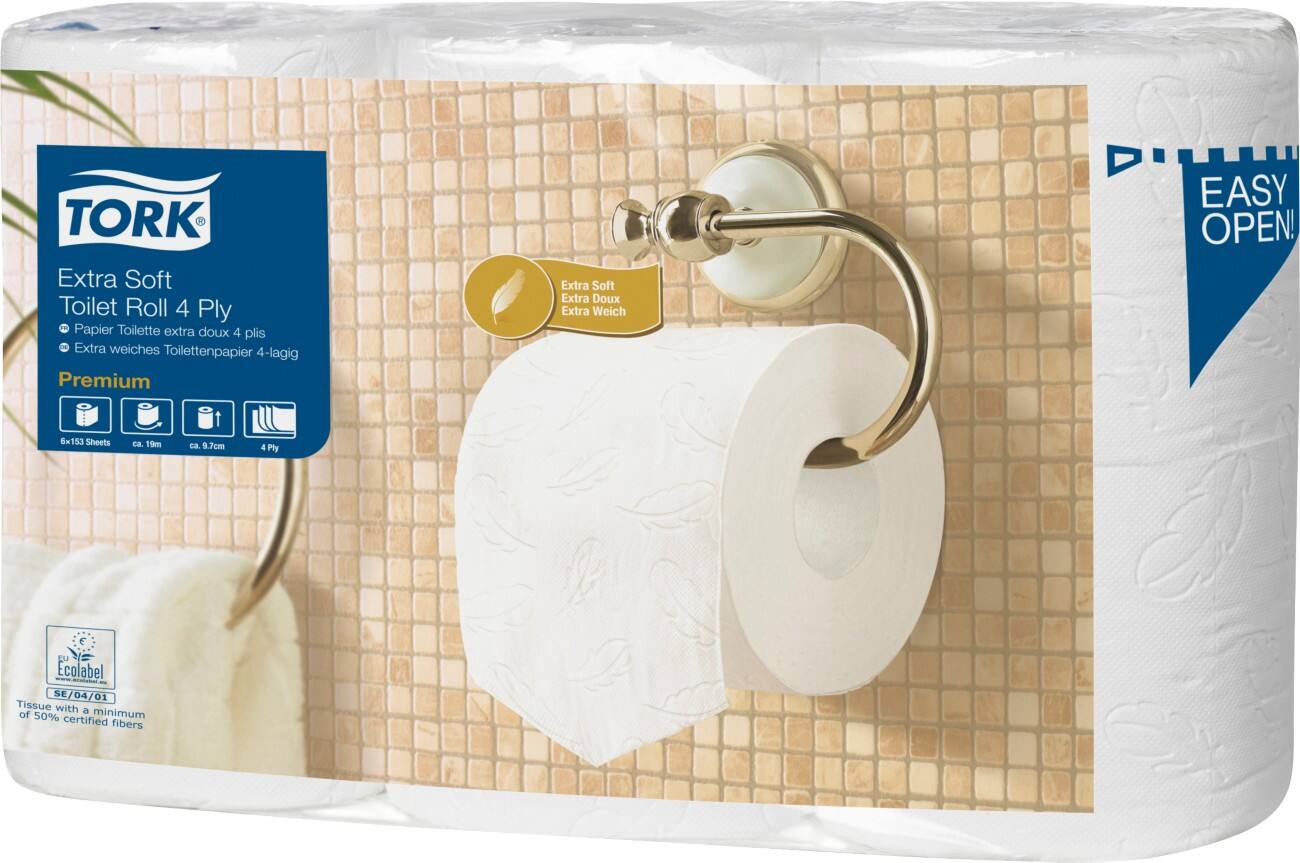 Papier toilette Tork T4 Premium 4 épaisseurs 42 Rouleaux de 153 Feuilles