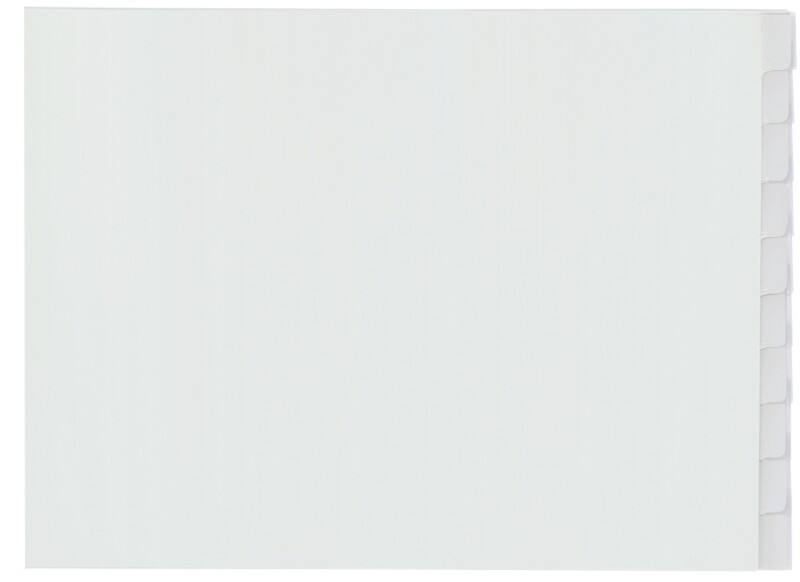 Intercalaires vierges KANGARO  A3 Paysage Gris 10 intercalaires PP (Polypropylène) 4 Perforations G3D10FB