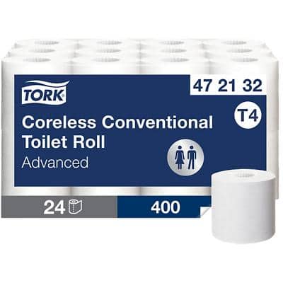 Papier toilette Tork T4 Advanced Recyclé 2 épaisseurs 472132 24 Rouleaux de 400 Feuilles