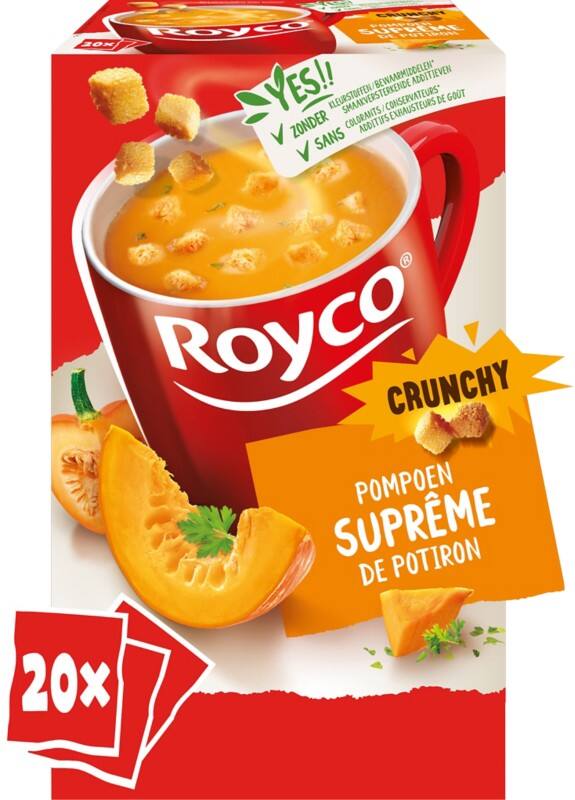 Soupe instantanée Royco Suprême de potiron 20 Unités de 30 g
