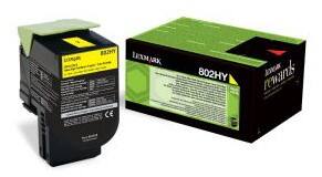 Toner Lexmark D'origine 80C2HY0 Jaune