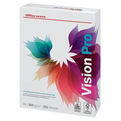 Papier imprimante Office Depot Vision Pro A4 200 g/m² Lisse Blanc 250 Feuilles