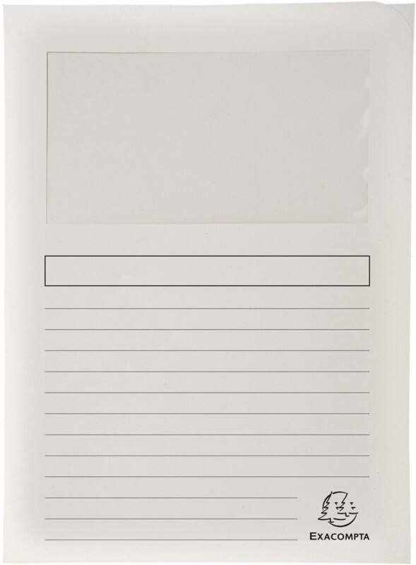 Exacompta Forever Dossier A4 Blanc Manille Recyclé 100% 130 g/m² 100 Unités