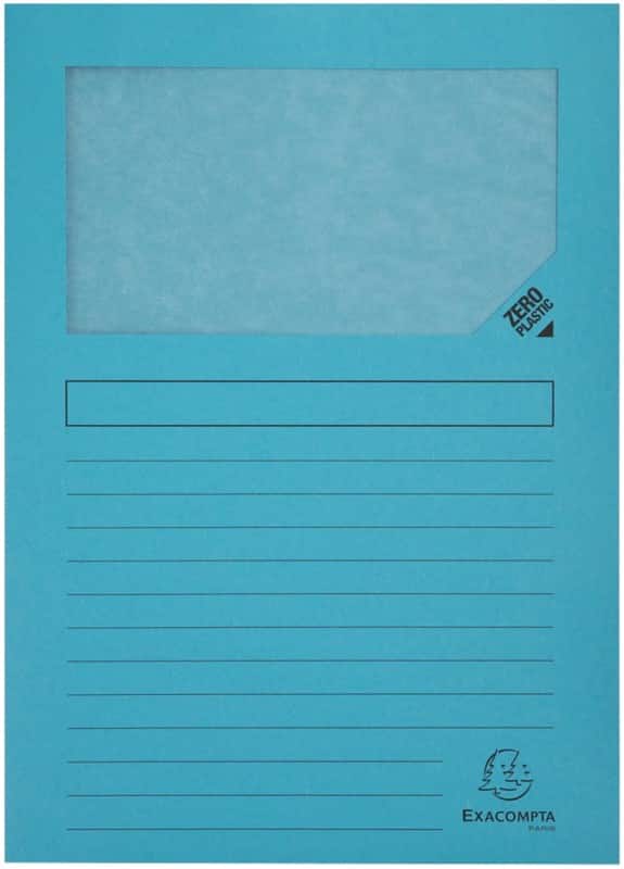 Exacompta Forever Farde A4 Bleu clair Manille Recyclé 100% 130 g/m² 100 Unités