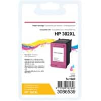 Cartouche jet d'encre Office Depot Compatible HP 302XL Cyan, magenta, jaune F6U67AE