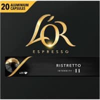 Capsules de café Espresso Ristretto L'OR 20 Unités de 5.2 g