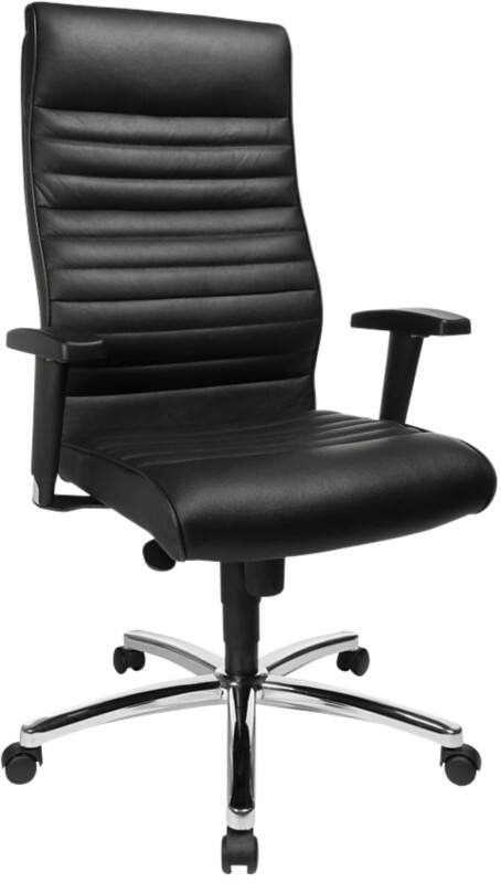 Fauteuil de bureau TOPSTAR Mécanisme synchrone Accoudoirs fixes Noir 130 kg Profi Chef 100
