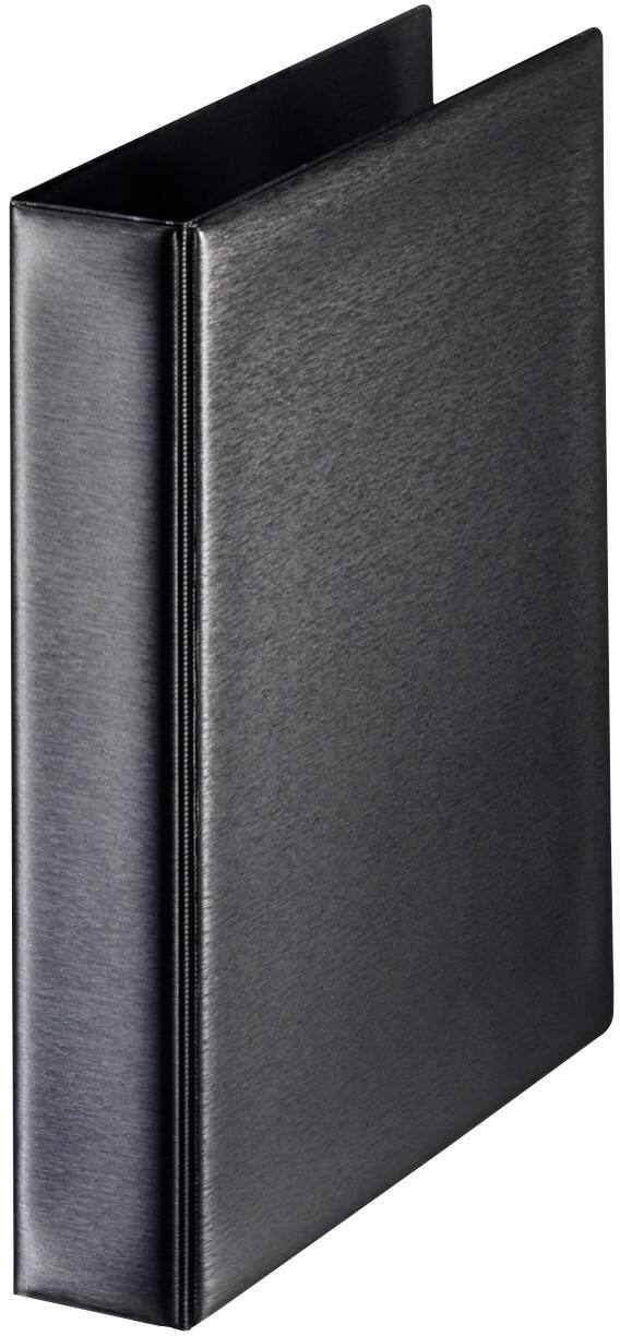 Classeur à anneaux Leitz 2 anneaux Carton recouvert de polypropylène A5 Noir