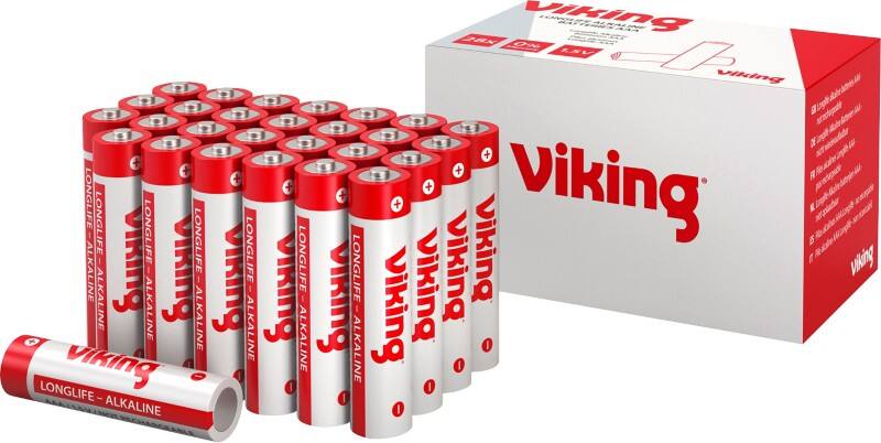 Piles Viking Longlife AAA 1,5V Alcaline 28 Unités