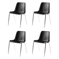 Chaise empilable Nowy Styl Beta Plastique Sans accoudoirs Noir 110 kg 4 unités